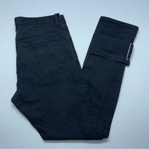 UNIQLO Red Line Selvedge Jeans Mens Size 33x32 Slim Straight Black Stretch Denim